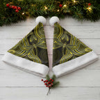 Yellow Indigenous Dragonfly Australia Christmas Santa Hat Aboriginal Art - Aussie Hoodie