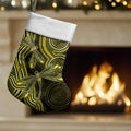 Yellow Indigenous Dragonfly Australia Christmas Stocking Aboriginal Art - Aussie Hoodie