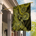 Yellow Indigenous Dragonfly Australia Garden Flag Aboriginal Art - Aussie Hoodie