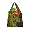 Yellow Indigenous Dragonfly Australia Grocery Bag Aboriginal Art - Aussie Hoodie