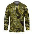Yellow Indigenous Dragonfly Australia Hockey Jersey Aboriginal Art - Aussie Hoodie
