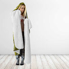 Yellow Indigenous Dragonfly Australia Hooded Blanket Aboriginal Art - Aussie Hoodie
