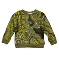 Yellow Indigenous Dragonfly Australia Kid Ugly Christmas Sweater Aboriginal Art - Aussie Hoodie