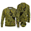 Yellow Indigenous Dragonfly Australia Ugly Christmas Sweater Aboriginal Art - Aussie Hoodie