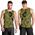 Yellow Indigenous Dragonfly Australia Men Tank Top Aboriginal Art - Aussie Hoodie