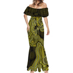 Yellow Indigenous Dragonfly Australia Mermaid Dress Aboriginal Art - Aussie Hoodie