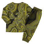 Yellow Indigenous Dragonfly Australia Christmas Pajama Set Aboriginal Art - Aussie Hoodie