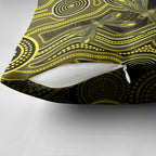 Yellow Indigenous Dragonfly Australia Pillow Cover Aboriginal Art - Aussie Hoodie