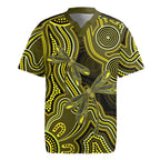 Yellow Indigenous Dragonfly Australia Rugby Jersey Aboriginal Art - Aussie Hoodie