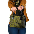 Yellow Indigenous Dragonfly Australia Shoulder Handbag Aboriginal Art - Aussie Hoodie