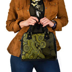 Yellow Indigenous Dragonfly Australia Shoulder Handbag Aboriginal Art - Aussie Hoodie