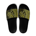 Yellow Indigenous Dragonfly Australia Slide Sandals Aboriginal Art - Aussie Hoodie