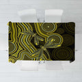 Yellow Indigenous Dragonfly Australia Tablecloth Aboriginal Art - Aussie Hoodie