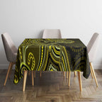 Yellow Indigenous Dragonfly Australia Tablecloth Aboriginal Art - Aussie Hoodie