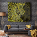 Yellow Indigenous Dragonfly Australia Tapestry Aboriginal Art - Aussie Hoodie