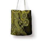 Yellow Indigenous Dragonfly Australia Tote Bag Aboriginal Art - Aussie Hoodie