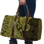 Yellow Indigenous Dragonfly Australia Travel Bag Aboriginal Art - Aussie Hoodie
