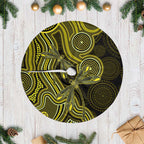 Yellow Indigenous Dragonfly Australia Tree Skirt Aboriginal Art - Aussie Hoodie