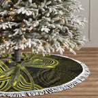 Yellow Indigenous Dragonfly Australia Tree Skirt Aboriginal Art - Aussie Hoodie