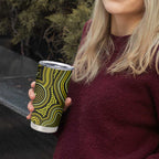 Yellow Indigenous Dragonfly Australia Tumbler Cup Aboriginal Art - Aussie Hoodie
