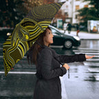 Yellow Indigenous Dragonfly Australia Umbrella Aboriginal Art - Aussie Hoodie