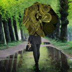 Yellow Indigenous Dragonfly Australia Umbrella Aboriginal Art - Aussie Hoodie