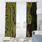 Yellow Indigenous Dragonfly Australia Window Curtain Aboriginal Art - Aussie Hoodie