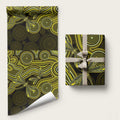 Yellow Indigenous Dragonfly Australia Wrapping Paper Aboriginal Art - Aussie Hoodie