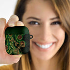 Green Indigenous Dragonfly Australia AirPods Case Aboriginal Art - Aussie Hoodie