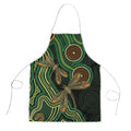 Green Indigenous Dragonfly Australia Apron Aboriginal Art - Aussie Hoodie