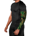 Green Indigenous Dragonfly Australia Arm Sleeves Aboriginal Art - Aussie Hoodie