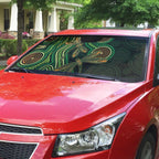 Green Indigenous Dragonfly Australia Auto Sun Shade Aboriginal Art - Aussie Hoodie