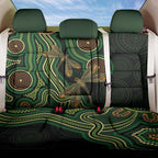 Green Indigenous Dragonfly Australia Back Car Seat Cover Aboriginal Art - Aussie Hoodie