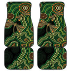 Green Indigenous Dragonfly Australia Car Mats Aboriginal Art - Aussie Hoodie