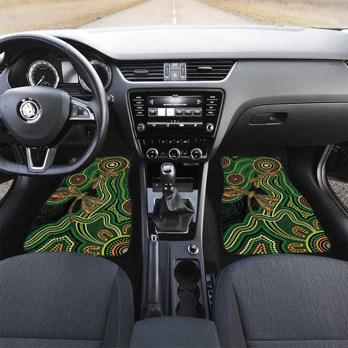 Green Indigenous Dragonfly Australia Car Mats Aboriginal Art - Aussie Hoodie