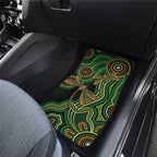 Green Indigenous Dragonfly Australia Car Mats Aboriginal Art - Aussie Hoodie