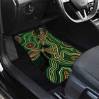 Green Indigenous Dragonfly Australia Car Mats Aboriginal Art - Aussie Hoodie