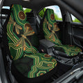 Green Indigenous Dragonfly Australia Car Seat Cover Aboriginal Art - Aussie Hoodie