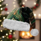 Green Indigenous Dragonfly Australia Christmas Santa Hat Aboriginal Art - Aussie Hoodie