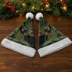 Green Indigenous Dragonfly Australia Christmas Santa Hat Aboriginal Art - Aussie Hoodie