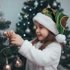Green Indigenous Dragonfly Australia Christmas Santa Hat Aboriginal Art - Aussie Hoodie