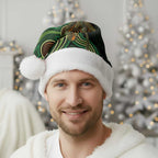 Green Indigenous Dragonfly Australia Christmas Santa Hat Aboriginal Art - Aussie Hoodie