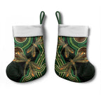 Green Indigenous Dragonfly Australia Christmas Stocking Aboriginal Art - Aussie Hoodie