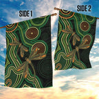 Green Indigenous Dragonfly Australia Garden Flag Aboriginal Art - Aussie Hoodie
