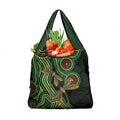 Green Indigenous Dragonfly Australia Grocery Bag Aboriginal Art - Aussie Hoodie