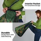 Green Indigenous Dragonfly Australia Grocery Bag Aboriginal Art - Aussie Hoodie