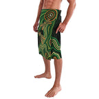 Green Indigenous Dragonfly Australia Lavalava Aboriginal Art - Aussie Hoodie