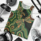 Green Indigenous Dragonfly Australia Men Tank Top Aboriginal Art - Aussie Hoodie