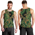 Green Indigenous Dragonfly Australia Men Tank Top Aboriginal Art - Aussie Hoodie