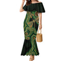Green Indigenous Dragonfly Australia Mermaid Dress Aboriginal Art - Aussie Hoodie